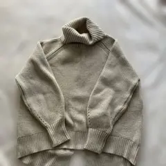 3can4on ベージュ タートルネック ニット 長袖のサムネイル