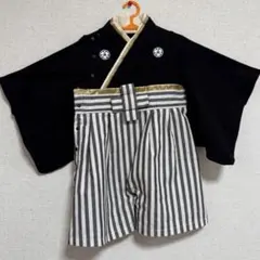 ベビー袴　50-70㎝　黒　カバーオール　Sweet Mommy