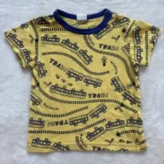 【大人気】ムージョンジョン 電車柄 黄色 Tシャツ 95 男の子
