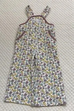 新品未使用　&mignon キルト花柄オーバーオール　110