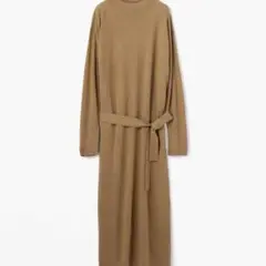 【GALERIE VIE】ライトウォームウール ベルテッドニットワンピース