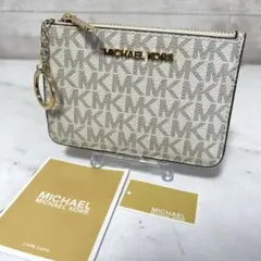 新品未使用 マイケルコース ゴールド金具 MKロゴ シグネチャー カードケース