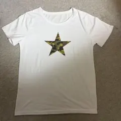 スター柄 半袖Tシャツ ホワイト