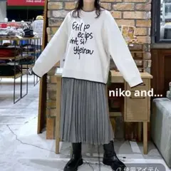 k様★＊美品＊niko and…ウールライクプリーツスカート ショートsize