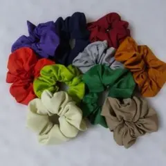 評価4200記念 10個セット ハンドメイド シュシュ お買い得 手作り
