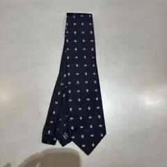 BURBERRY LONDON ネイビー ダイヤモンドパターン シルクネクタイ