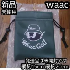 ポーチ waac ワック ゴルフ 巾着 マルチケース グリーン　緑のサムネイル