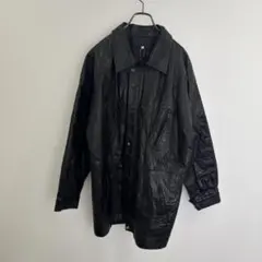 R00880 ヴィンテージ レザージャケット アメカジ y2k 古着 ブラック