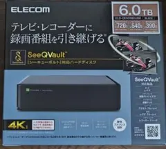 エレコムSeeQVault対応 外付けHDD6.0TBELDQEN2060UBK