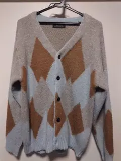 ダイヤモンド柄カーディガン Mサイズ ※値下げ交渉可