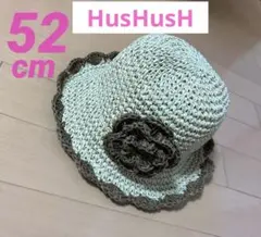 HusHusH 夏用帽子 キッズ 52cm 花モチーフ　麦わら帽子風　双子のサムネイル