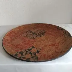 皮革 大皿 　飾り皿　トレイ プレート(約30cm)