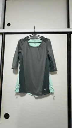 Nike 3/4袖 トップス グレー/ミント
