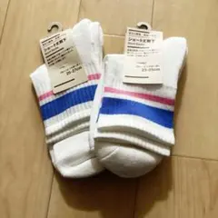 無印良品 ローソン限定靴下 23-25cm と25-27cm の2足セットのサムネイル