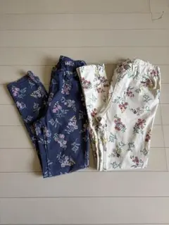 130cm ELFIN DOLL 花柄ロングパンツ2着セット