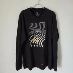 エレメント ブラック グラフィックTシャツ 【Lサイズ】 メンズ 長袖 ロンT