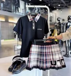 UTAA ゴルフウェア セット ポロシャツスカート2点セット レディース