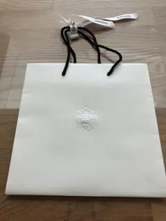 香奈兒 白色購物袋 獅子壓紋 附緞帶