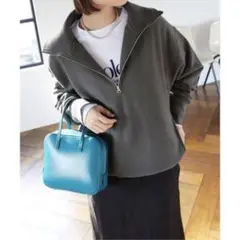 SLOBE IENA スローブイエナ 裏毛ハーフジッププルオーバー スウェット