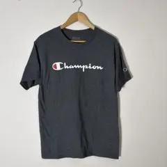 Champion フロントプリント グレー Tシャツ Mサイズ