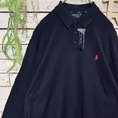 新品未使用✨ポロラルフローレン 長袖ポロシャツ XL ネイビー 現行タグ