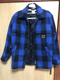 Carhartt フランネルジャケット 青と黒のチェック