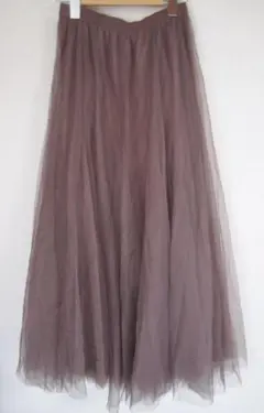 fifth　チュールロングスカート　ブラウン