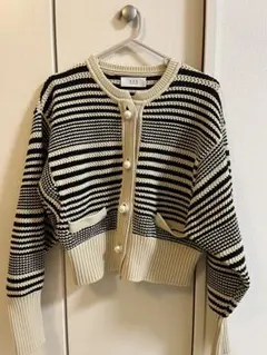 ADAM ET ROPE ボーダー カーディガン