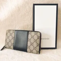 現行・極美品】GUCCI 長財布 GG柄 スプリーム マーモント ブラック
