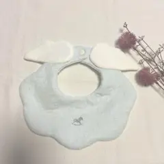 5364 ハンドメイドスタイ　天使の羽　木馬　刺繍