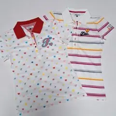 【2枚セット】FILA　GOLF　フィラ　ゴルフ　半袖　ポロシャツ　M