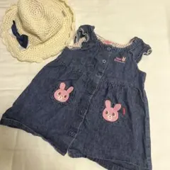 ミキハウス ホットビスケッツ デニムワンピース 90のサムネイル