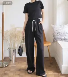 神戸レタス　クロップドTシャツ×ダブルウエストパンツセットアップ [E3530]