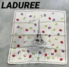 LADUREEラデュレエッフェル塔&マカロン柄ハンカチのサムネイル