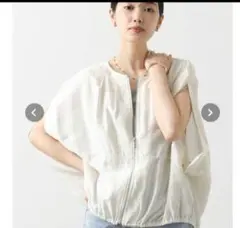 新品　グレディブリリアン　RNクルーZIPフレンチスリーブブルゾンのサムネイル