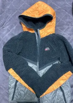 Nike フリースジャケット Lサイズ オレンジ/グレー