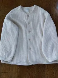 ノーカラージャケット キルティングジャケット