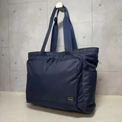 美品 PORTER FLASH トートバッグ ネイビー A4 PC収納 肩掛け可 - メルカリ