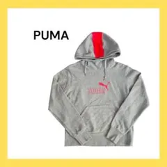 PUMA グレー フード付きパーカー　L相当