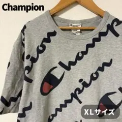 Champion HERITAGE 総柄 肉厚 厚地 半袖Tシャツ XL 古着