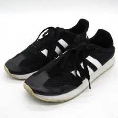 アディダス スニーカー 黒 レディース 24.5ブラック adidas 中古 靴