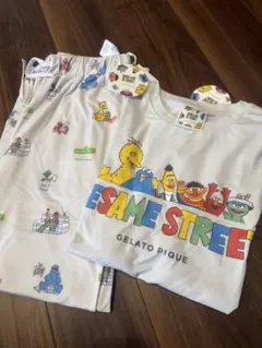 セサミ ルームウェアセット、グレー上L、下M