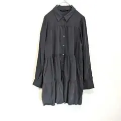 ザラ ZARA ティアード シャツ　ブラウス　チュニック　ワンピース　長袖　S
