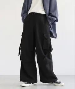 ワイドスラックス　カーゴパンツ