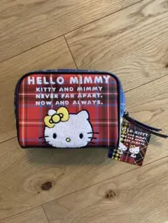 ハローキティ ミミィ ポーチ チェック柄