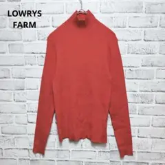 美品♡【ローリーズファーム】リブニット タートルネック 赤 長袖 メロウニット