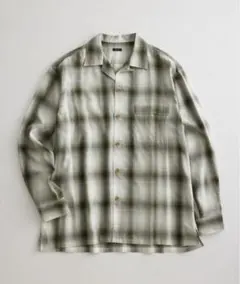 『美品』WILD LIFE TAILOR オンブレチェックドレープオーバーシャツのサムネイル