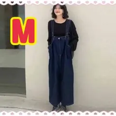 オールインワン サロペット レディース オーバーオール ノースリーブ デニム M