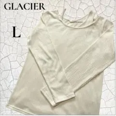 GLACIER★ハニーズ L 重ね着風カットソー オフホワイト リブ 長袖シャツのサムネイル