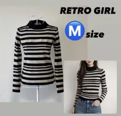 RETRO GIRL ストライプニット Mサイズ ▶フォロー割あります✩⡱